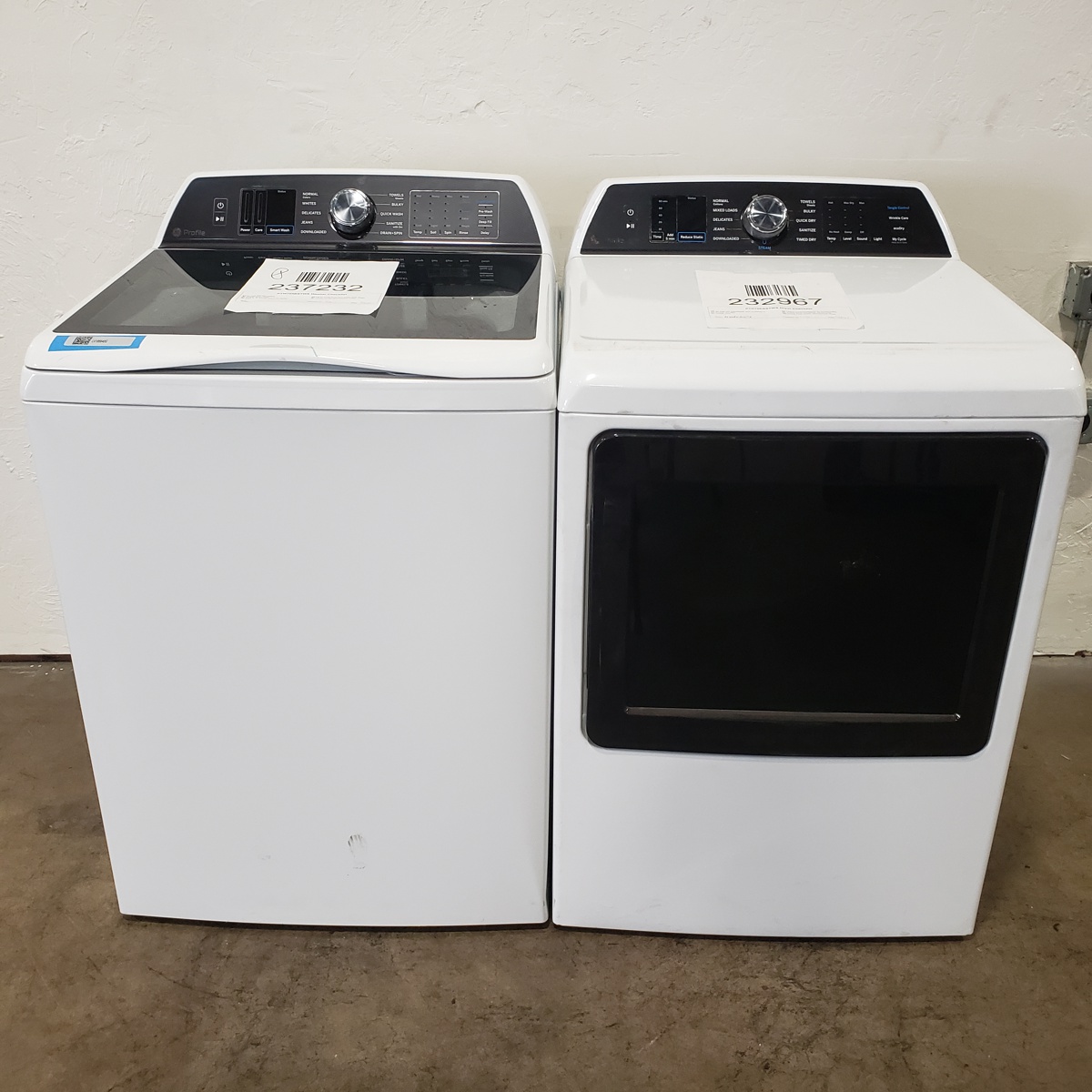 ge 5.3 cu ft white top load washer